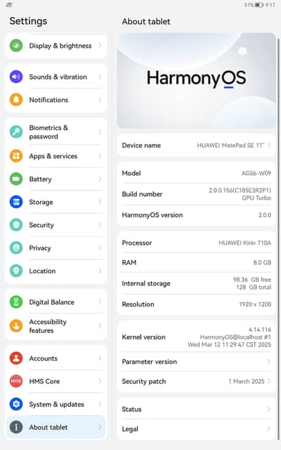 HUAWEI MatePad SE 11''