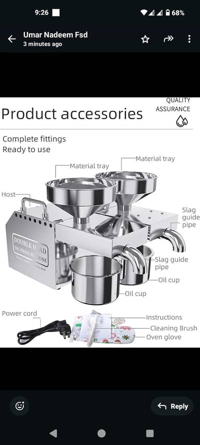 Double Head Oil Press Machine