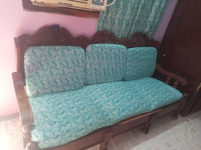 wooden sofa