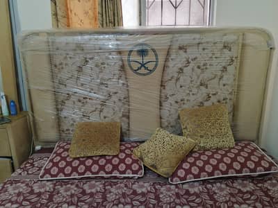 Valvet Double Bed with dressing and side tables