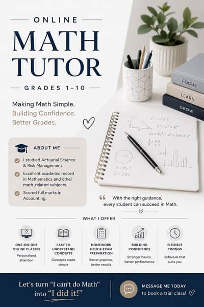 Online Math Tutor for Grades 1–10 | Easy Learning, Better Grades