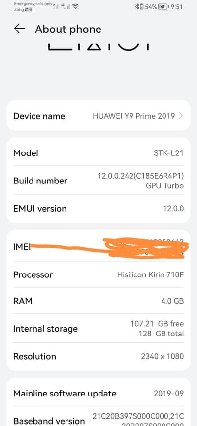 Huawei Y9Prime 2019. good condition  urgent sale