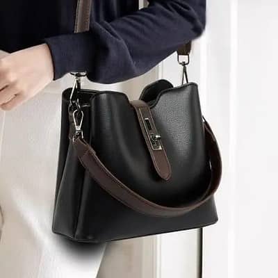 Black Crossbody Bag for Women with Leather Strap