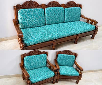 wooden sofa
