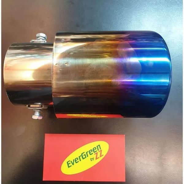 Car Rear Exhaust Pipe Cylincer Stainless Steel Silencer Cover Blue Burnt With HKS Logo China For Corolla , Civic, City and All Other These Sizes Car