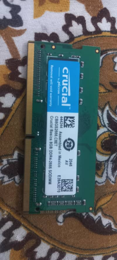 8GB DDR4 Laptop RAM 2666MHz (Crucial Original)