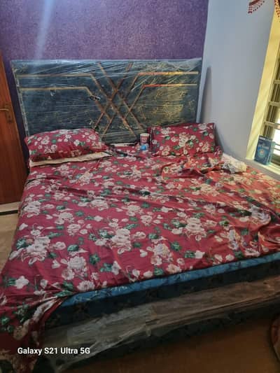 bed with mattress