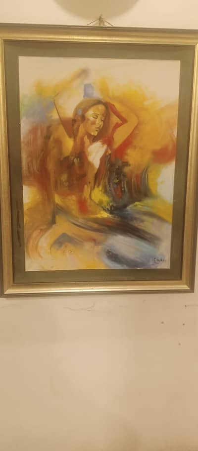 abstract painting of woman