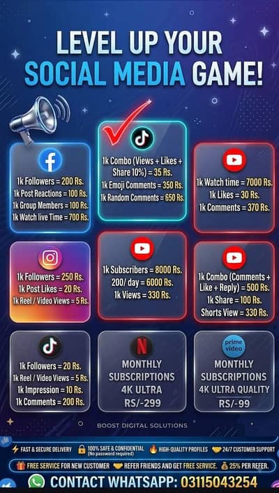 Social Accounts Growth _ Non drop 100% lifetime