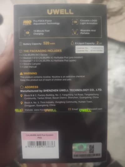 uwell Caliburn Ak3 price 4500