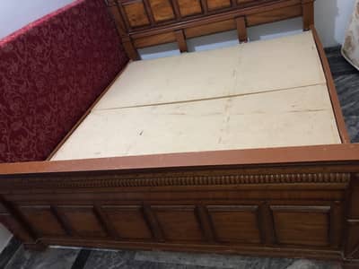 wooden king size bed in diyar oil colour