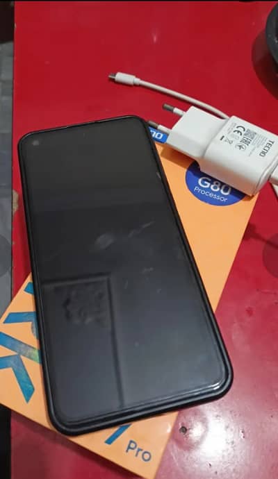 Tecno Spark 7 Pro with box charger. no open repair