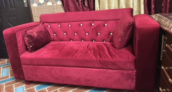 Vibrant pink velvet fabric