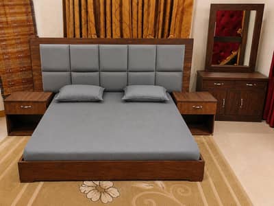 wooden bed set complete