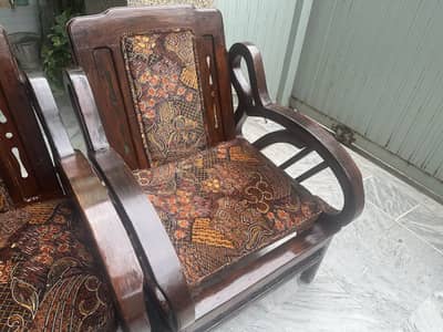 2 single seater sofa wooden classic