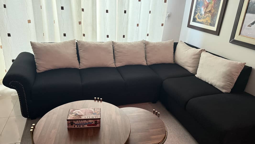 L shape sofa set 1