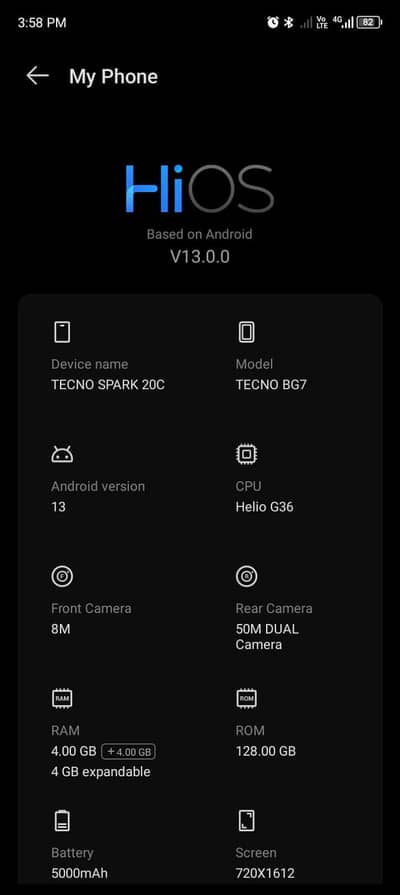 Tecno Spark 20C