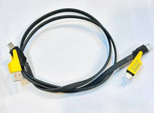 CAR USB DATA CABLE MULTI FUNCTION USB TO TYPE-C / USB TO LIGHTING/ TYPE-C TO TYPE-C/ TYPE-C TO LIGHTING UNTANGLED WIRE