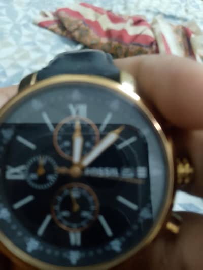 FOSSIL WATCH STAINLESS STEEL GOLDEN AND BLACK