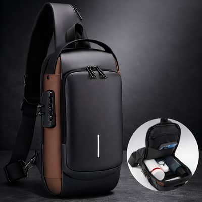 OBSIDIAN'S PREMIUM ANTI-THEFT SLING BAG ULTIMATE SECURITY  