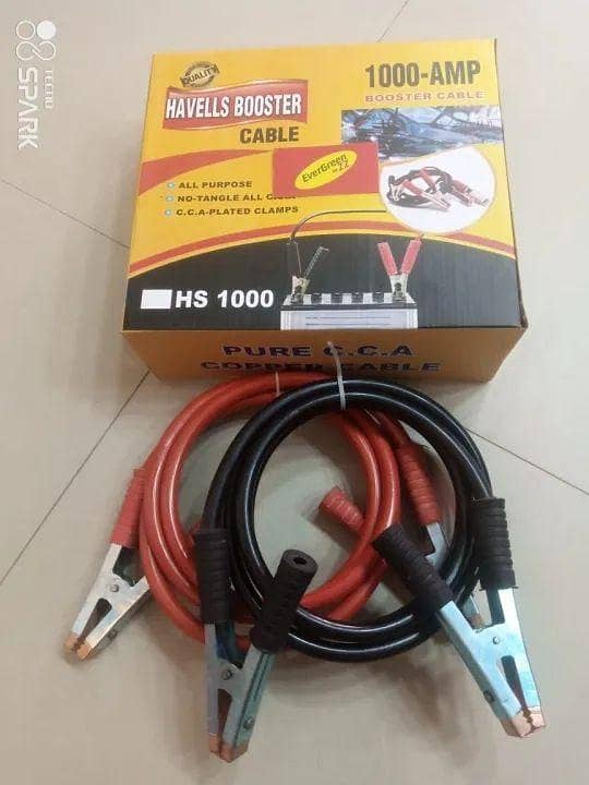 1000 AMP CAR BOOSTER CABLE JUMP START BATTERY WIRES FOR 660cc, 800cc, 1000cc, 1300cc, 1500cc, 1600cc and 1800cc cars