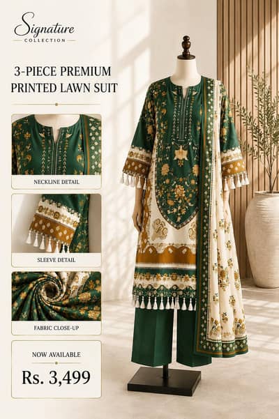 3 Piece Lawn Suit - Ethnic