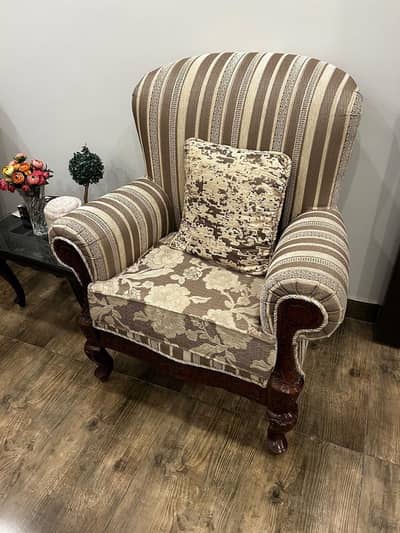 Premium 5-Seater Solid Sheesham Wood Sofa (Brand New Foam & Fabric)