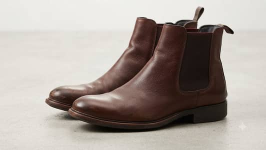 Premium Brown Leather Chelsea Boots – Elegant & Sophisticated