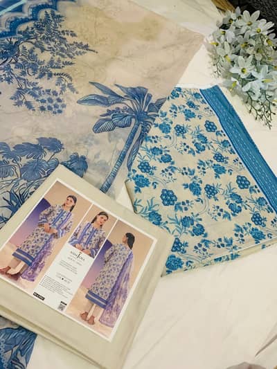 ASIM JOFA 3 PIECE UNSTICHED PURE LAWN COLLECTION