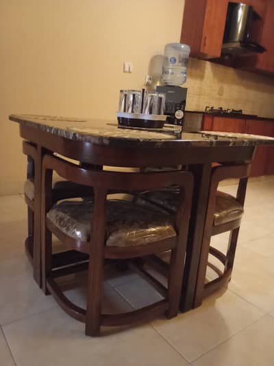 Dining Table compact 4 chairs