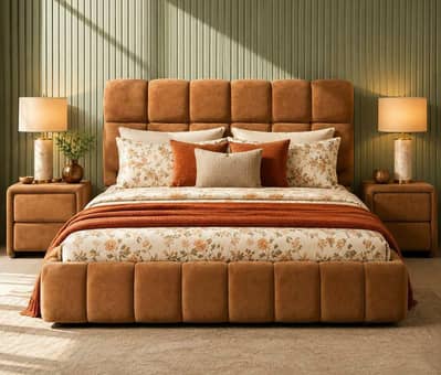 brand new bed with towel fabric in cheapest price location faizabad