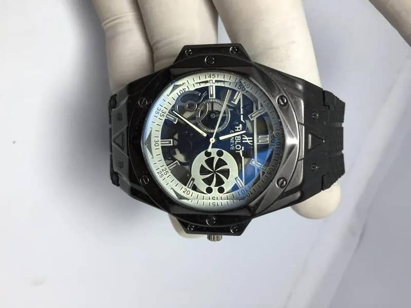watch with leather strap 0