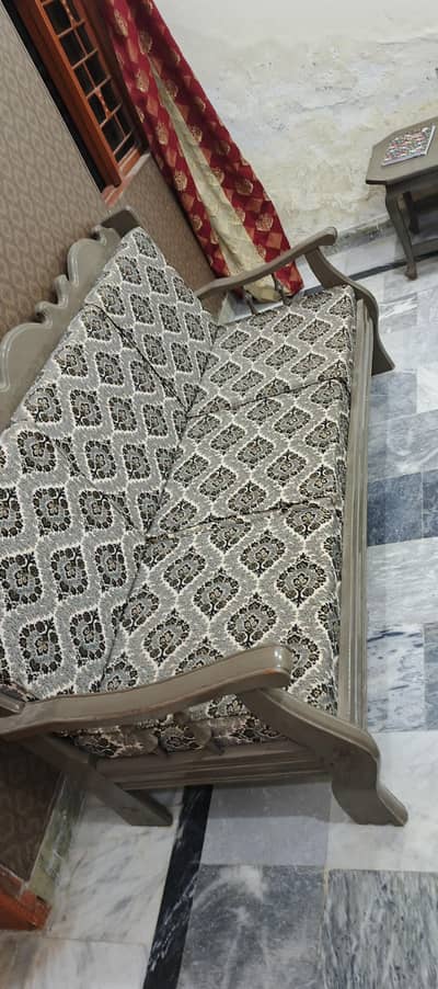 Original Wooden Sofa Set 3+1+1 | Solid Wood | Excellent Condition