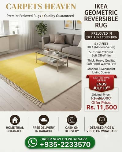 50% Clearance Sales Offer in Preloved Rugs till July 10th 5pm