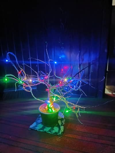 Handmade Silver & Copper Wire LED Bonsai Tree – Premium Home Decor