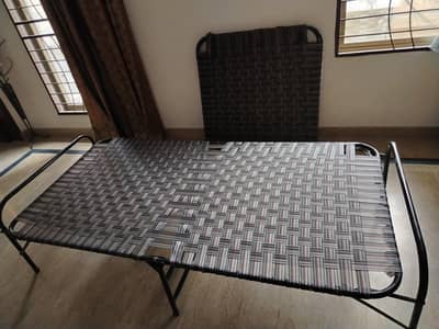 pair of Iron folding charpai new model