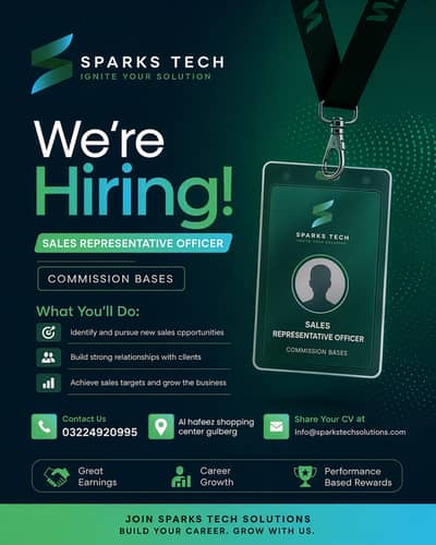 We're Looking for a Sales Representative Officer