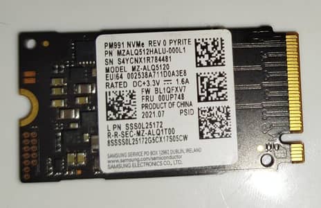 nvme 512 GB SSD Samsung original