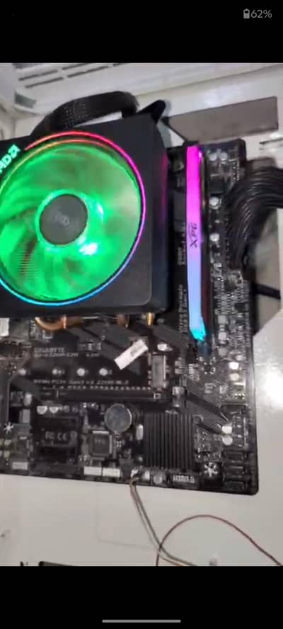 A320 Motherboard + Ryzen 2400G + DDR4 8GB RAM + AMD Cooler