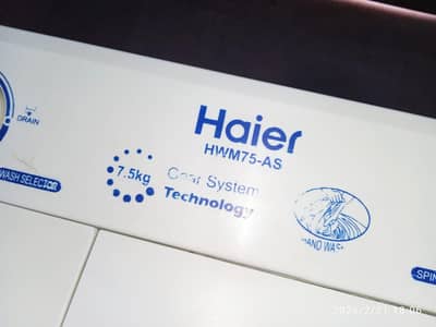 Haier washing machine twin tub model number HWM -75AS