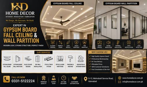 Gypsum board Partion Wall/Wall ceiling/wpc Wall panal
