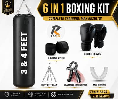 Boxing kit  6-in-1 deal | punching kit, bag, Gloves. . etc
