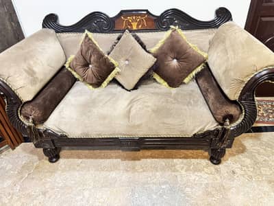 wooden sofa set  + dewan