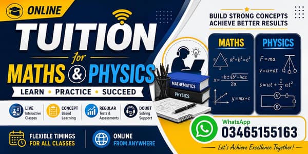 ONLINE TUITION FOR MATHS AND SCIENCE (PHYSICS)