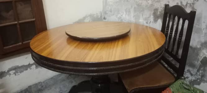 pure wood dining table with 6. chairs 03486903711