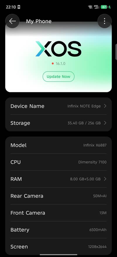 Infinix Note Edge 5g