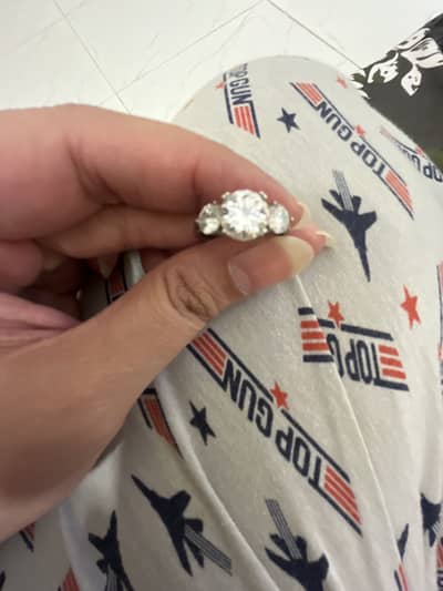 Beautiful 5 Carat Moissanite Three-Stone Engagement Ring