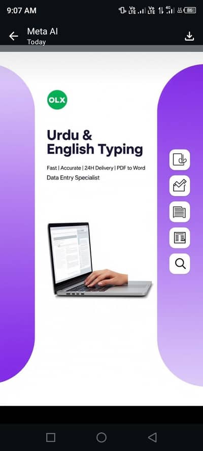 Fast Urdu & English Typing Service