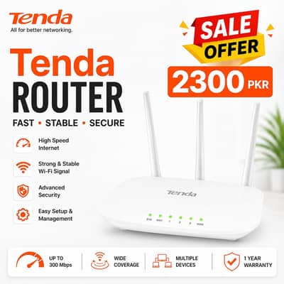 Tenda F3 300Mbps Wireless 3antina