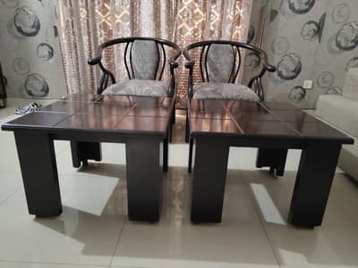 2 chairs and 2 tables. Strong & Premium Quality
